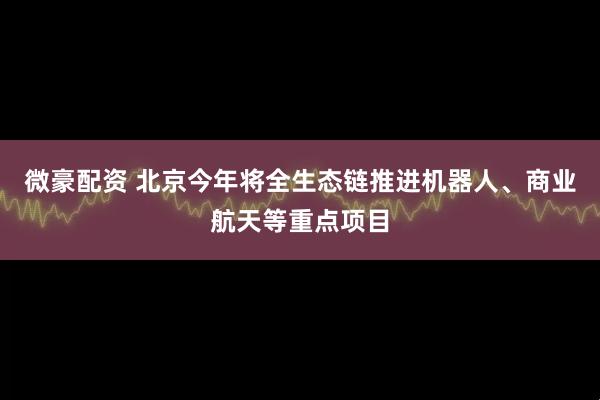 微豪配资 北京今年将全生态链推进机器人、商业航天等重点项目